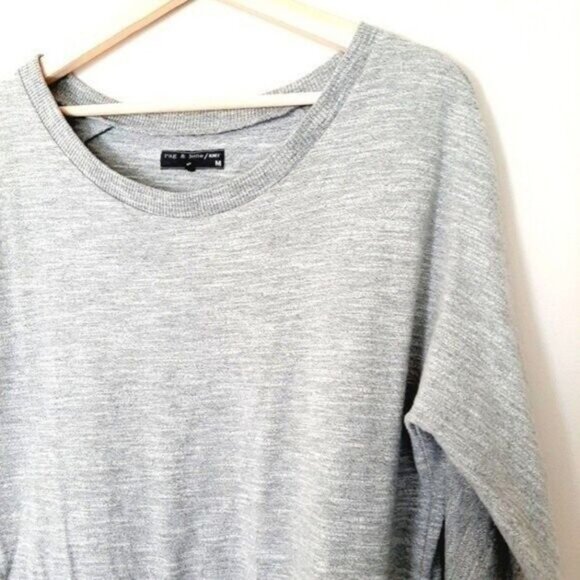 RAG & BONE Knit Sibella Drawstring Waist Dress Grey Sz M - Picture 5 of 16